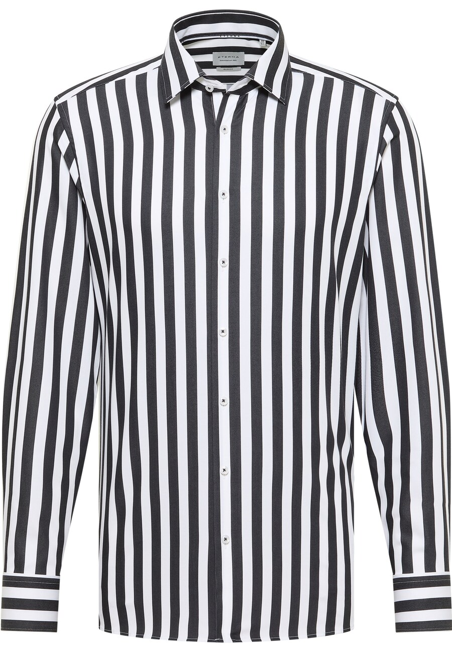 Рубашка Slim Fit на пуговицах ETERNA, черный/белый
Рубашка Slim Fit на пуговицах ETERNA, черный/белый