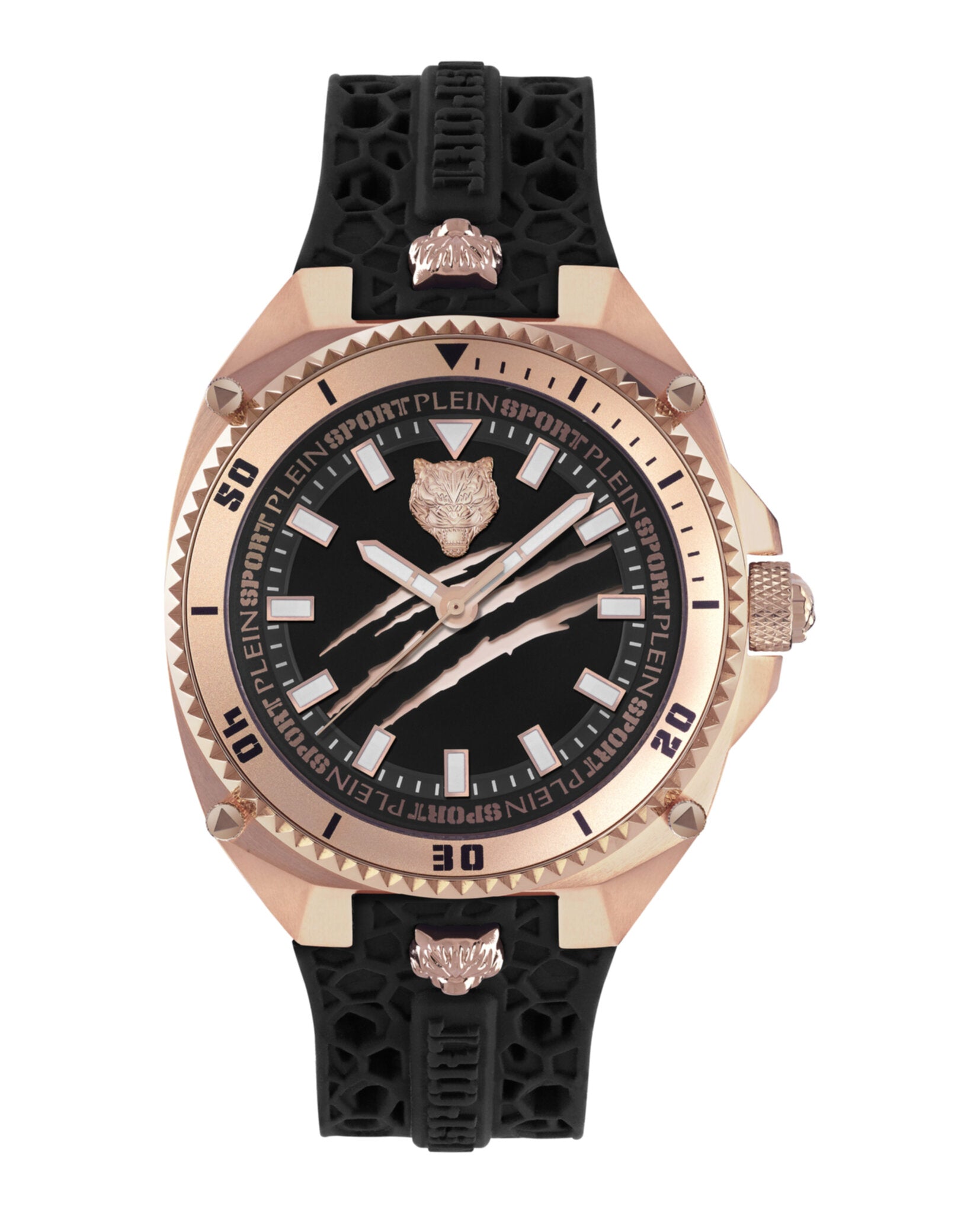 Часы Thunder Force из силикона PLEIN SPORT, черный/розово-золотой/черный
Часы Thunder Force из силикона PLEIN SPORT, черный/розово-золотой/черный