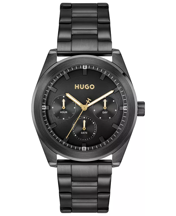 Мужские яркие спортивные кварцевые многофункциональные часы из черной стали с ионным покрытием, 42 мм Hugo Boss, black
Мужские яркие спортивные кварцевые многофункциональные часы из черной стали с ионным покрытием, 42 мм Hugo Boss, black