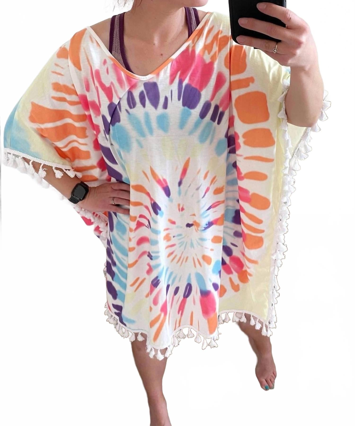 Топ-кафтан с бахромой и эффектом тай-дай в синих оттенках Shirley Stone
Топ-кафтан с бахромой и эффектом тай-дай в синих оттенках Shirley Stone