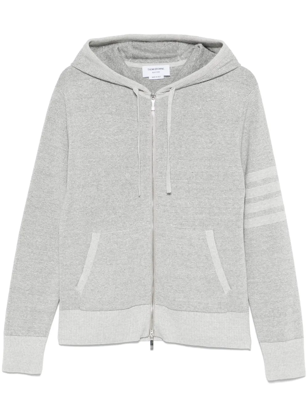 Худи на молнии с полосками 4-Bar THOM BROWNE, серый
Худи на молнии с полосками 4-Bar THOM BROWNE, серый