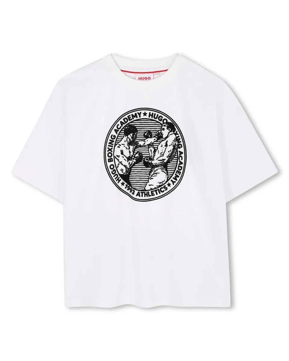 Детская хлопковая футболка Hugo, белый
Детская хлопковая футболка Hugo, белый