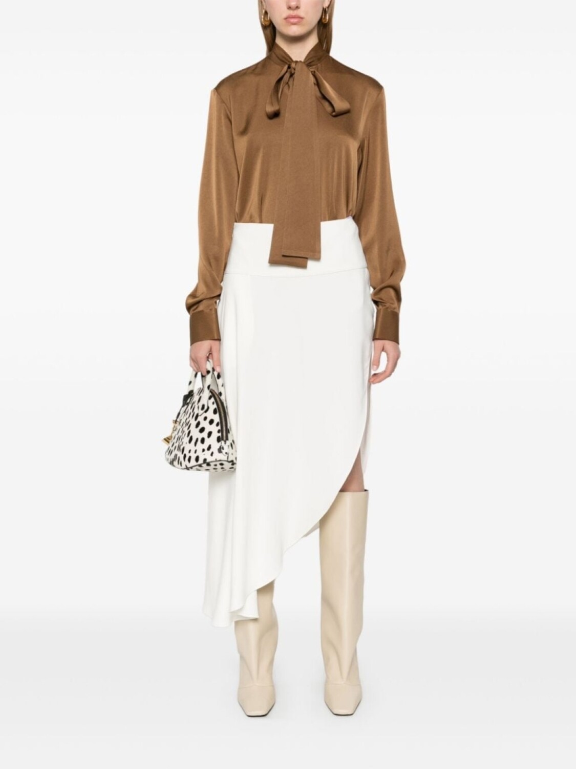 Alex Perry атласная рубашка, коричневый
Alex Perry атласная рубашка, коричневый