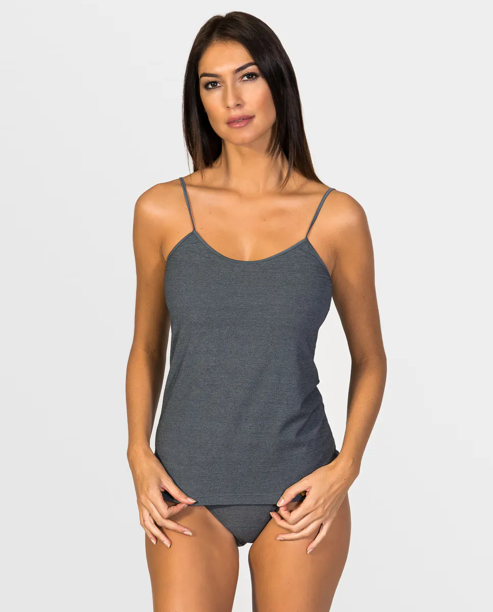 Женская майка из экологически чистой ткани на бретелях ZD, темно-серый
Женская майка из экологически чистой ткани на бретелях ZD, темно-серый