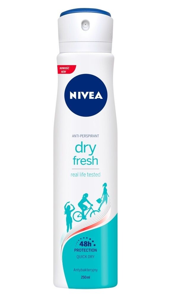Nivea Dry Fresh антиперспирант для женщин, 250 ml
Nivea Dry Fresh антиперспирант для женщин, 250 ml