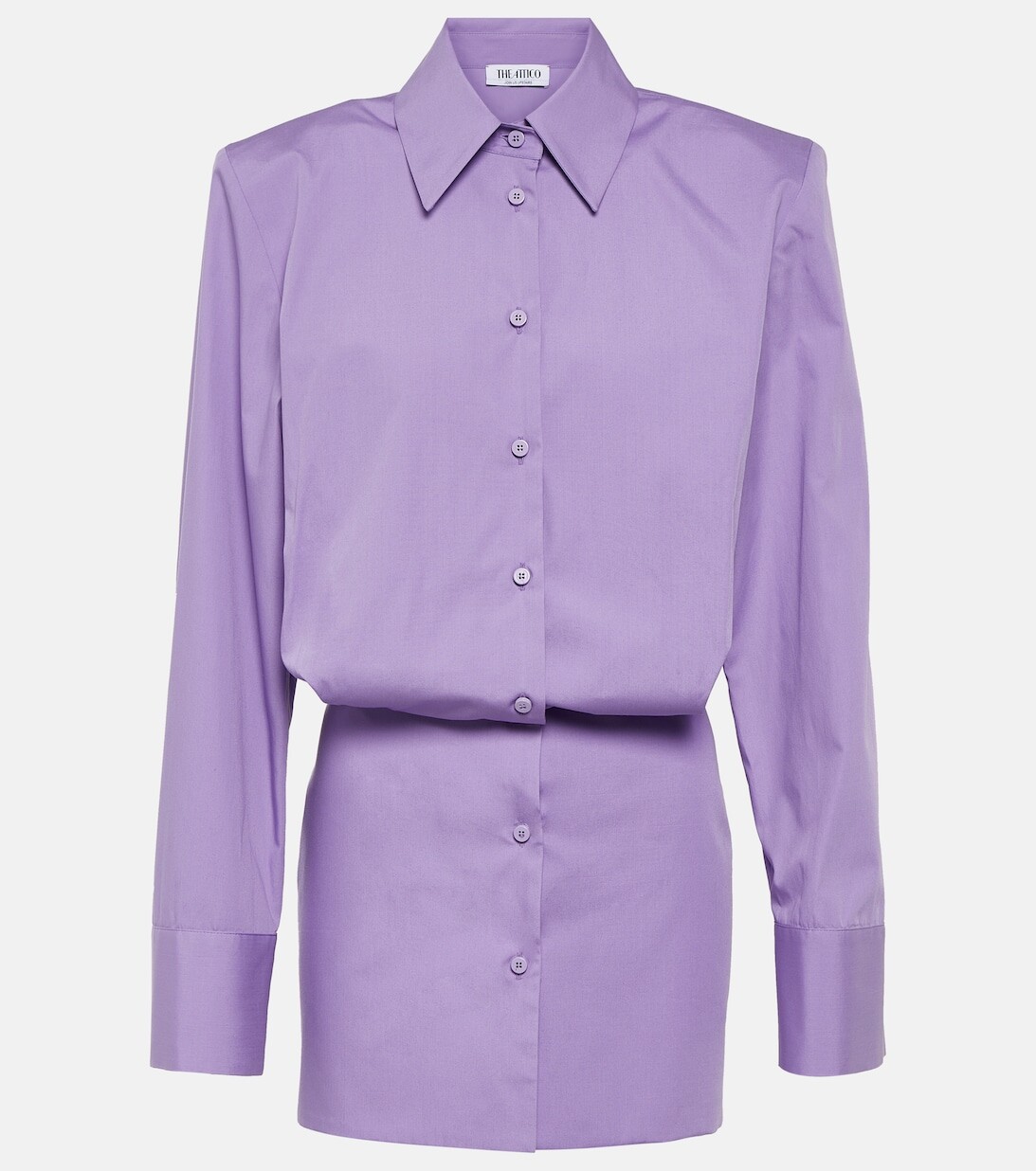 Хлопковое мини-платье Margot THE ATTICO, фиолетовый 
Хлопковое мини-платье Margot THE ATTICO, фиолетовый