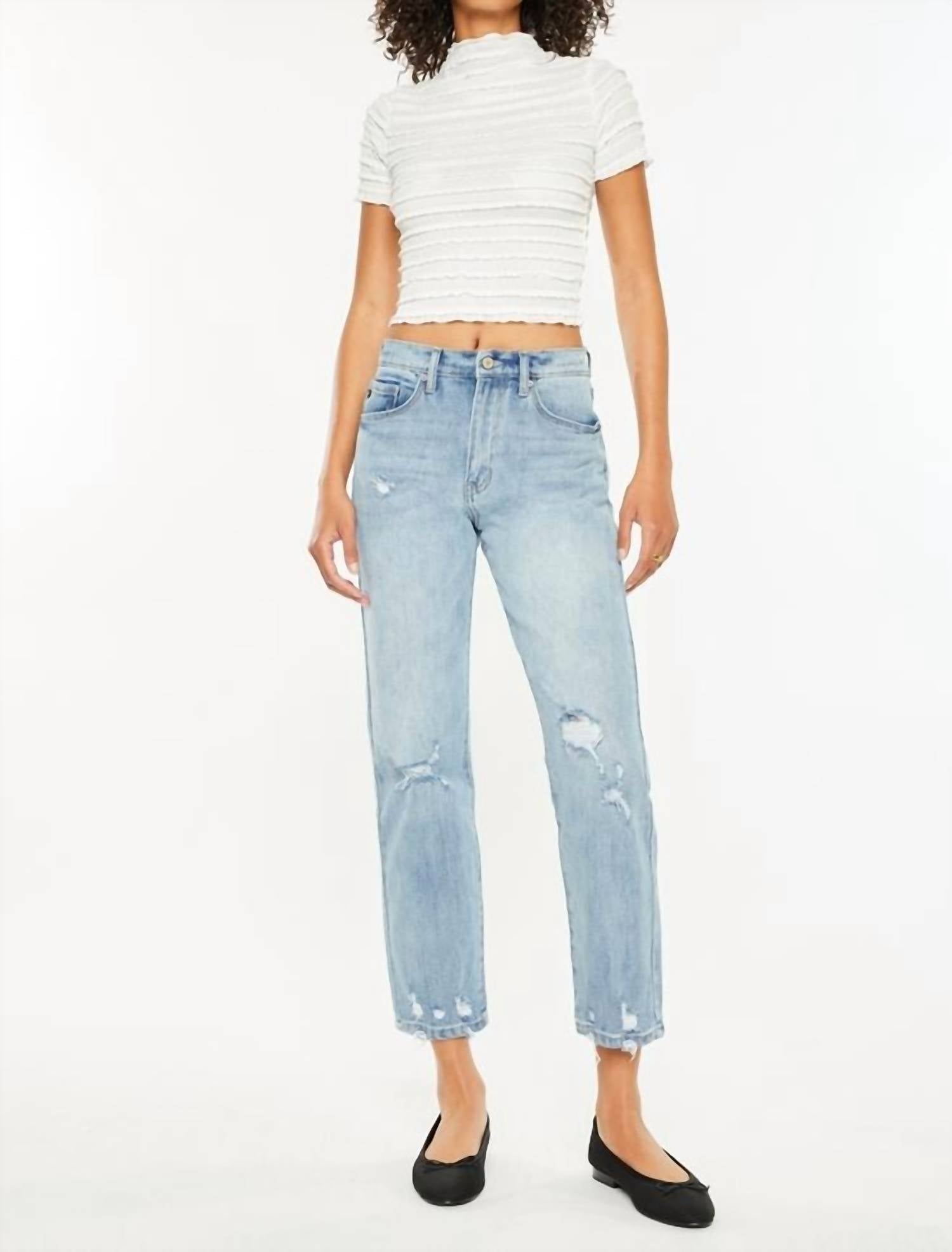 Прямые джинсы с высокой талией из светлого денима Kancan, Light Denim
Прямые джинсы с высокой талией из светлого денима Kancan, Light Denim