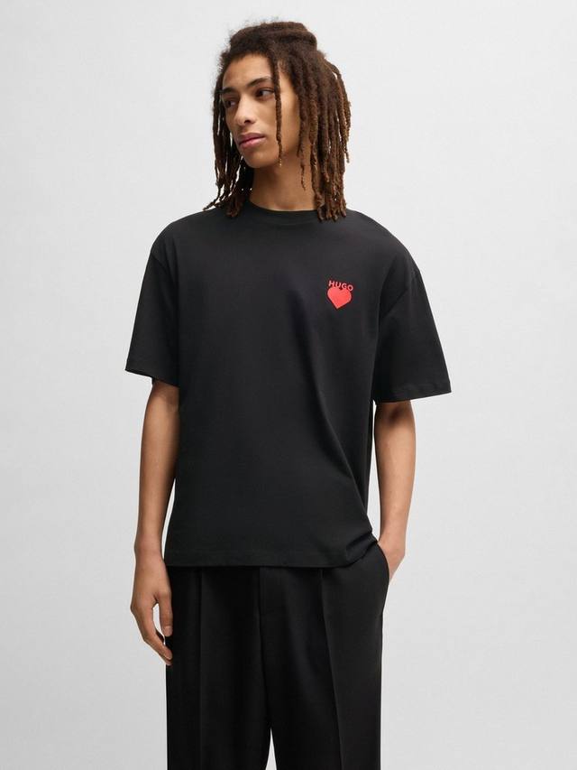 Хлопчатобумажная футболка свободного кроя с логотипом с коротким рукавом HUGO BOSS, черный
Хлопчатобумажная футболка свободного кроя с логотипом с коротким рукавом HUGO BOSS, черный
