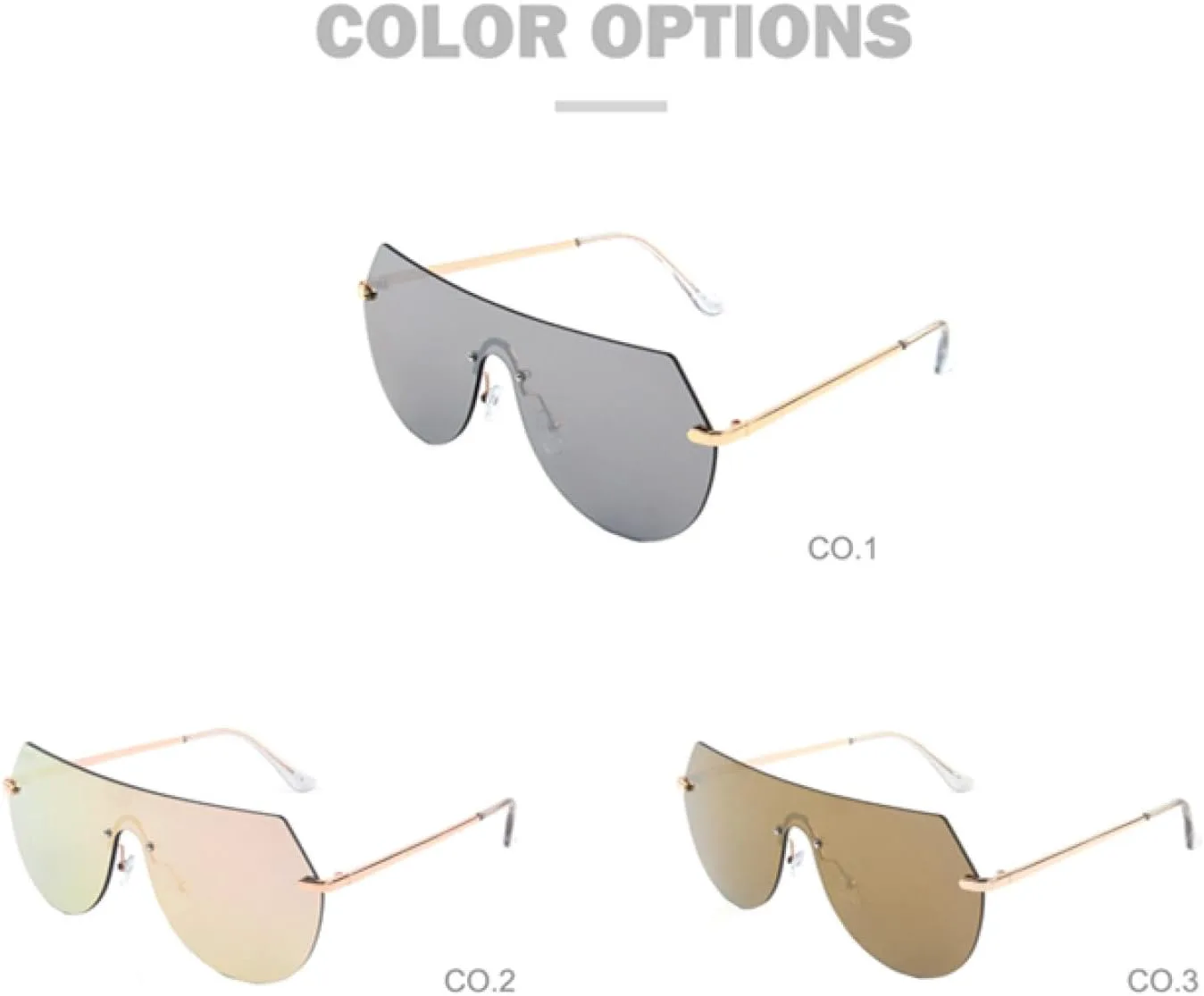 Модные солнцезащитные очки без оправы для женщин и мужчин, с крупными зеркальными линзами, винтажные солнцезащитные очки с защитой от УФ-излучения UV400 TKKTLLT, C1
Модные солнцезащитные очки без оправы для женщин и мужчин, с крупными зеркальными линзами, винтажные солнцезащитные очки с защитой от УФ-излучения UV400 TKKTLLT, C1