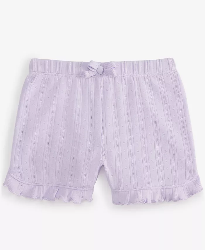 Шорты для девочек в технике пойнтеле First Impressions, фиолетовый
Шорты для девочек в технике пойнтеле First Impressions, фиолетовый