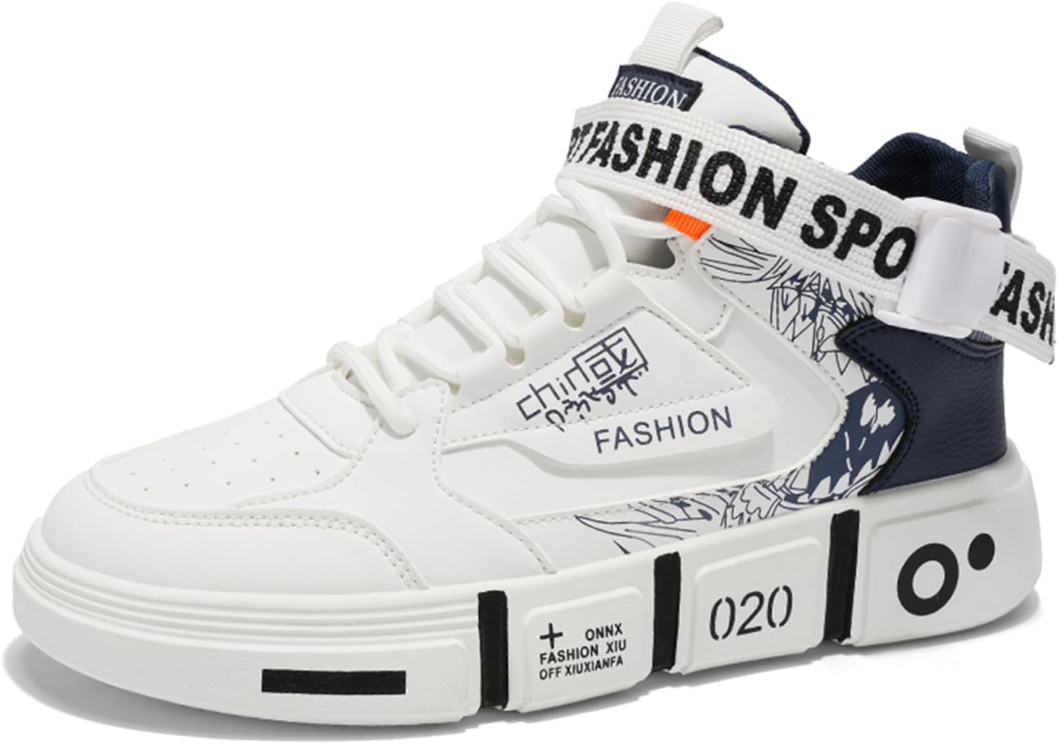 Мужские модные кроссовки SPWAGYM, высокие скейт-обувь, стильные кроссовки, повседневные спортивные кроссовки для ходьбы, белый/синий
Мужские модные кроссовки SPWAGYM, высокие скейт-обувь, стильные кроссовки, повседневные спортивные кроссовки для ходьбы, белый/синий