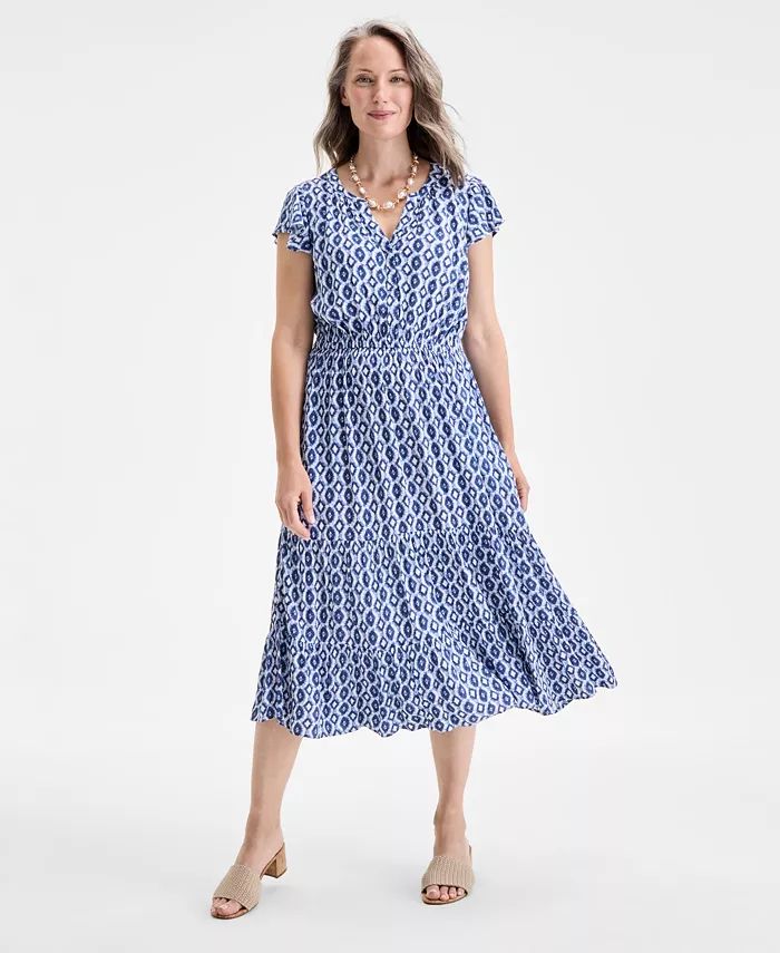 Маленькое платье с принтом и ярусами Style & Co, синий
Маленькое платье с принтом и ярусами Style & Co, синий