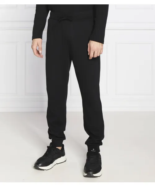 Вафельные пижамные штаны Regular fit Boss, черный 
Вафельные пижамные штаны Regular fit Boss, черный