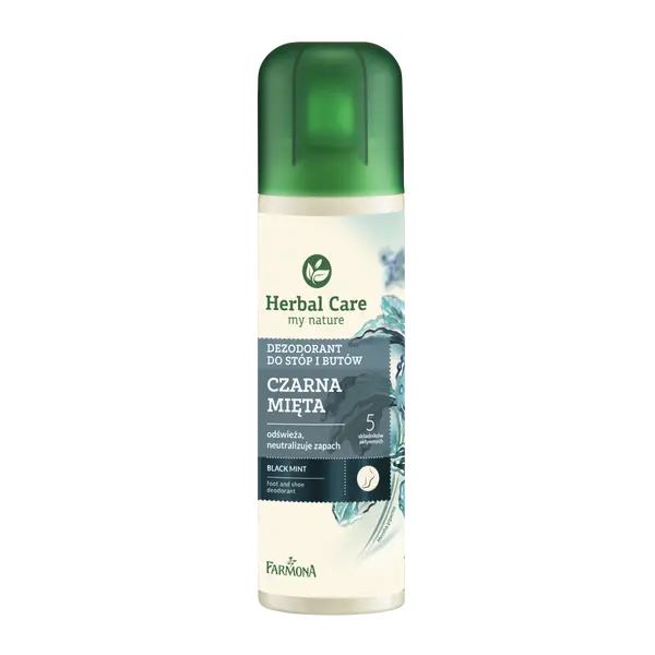 Дезодорант для ног и обуви, 150 мл Herbal Care Czarna mięta
Дезодорант для ног и обуви, 150 мл Herbal Care Czarna mięta