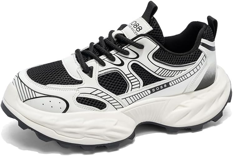 Мужские кроссовки с толстой подошвой, легкие, с дышащей сеткой, на шнуровке, с круглым носком, подходят для повседневной носки и прогулок Igzbibg, белый
Мужские кроссовки с толстой подошвой, легкие, с дышащей сеткой, на шнуровке, с круглым носком, подходят для повседневной носки и прогулок Igzbibg, белый