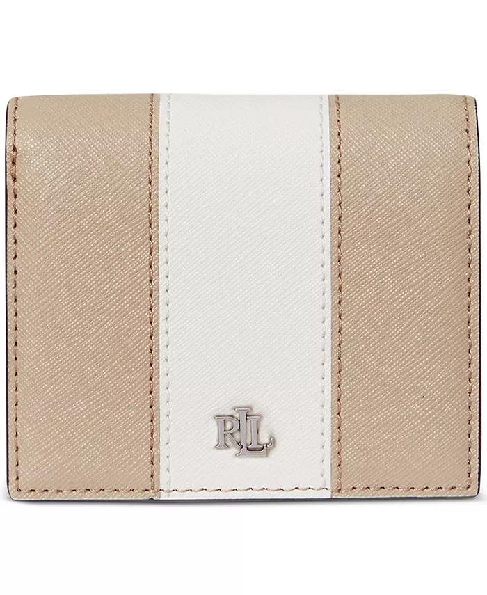 Компактный кожаный кошелек Crosshatch Lauren Ralph Lauren, мультиколор 
Компактный кожаный кошелек Crosshatch Lauren Ralph Lauren, мультиколор