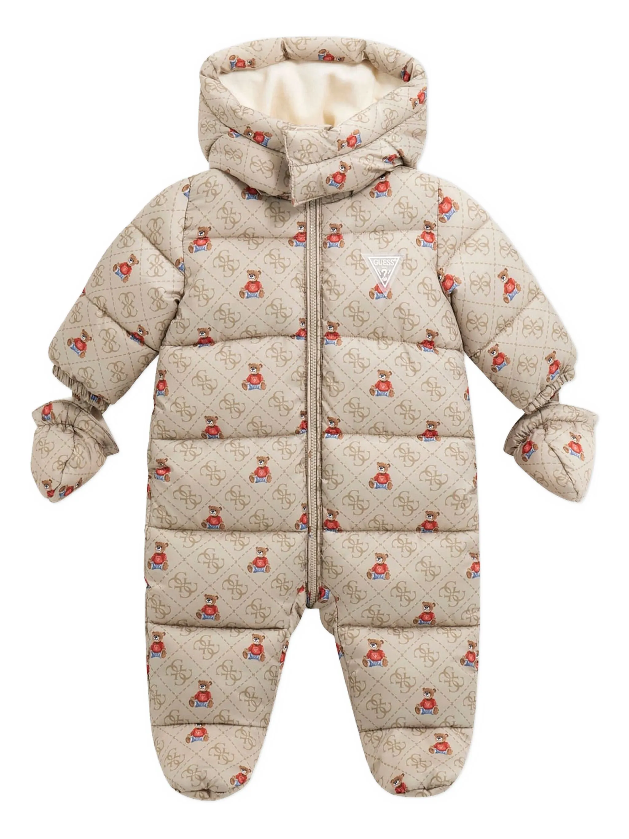 Дутый комбинезон с капюшоном и принтом Guess Kids, нейтральный
Дутый комбинезон с капюшоном и принтом Guess Kids, нейтральный