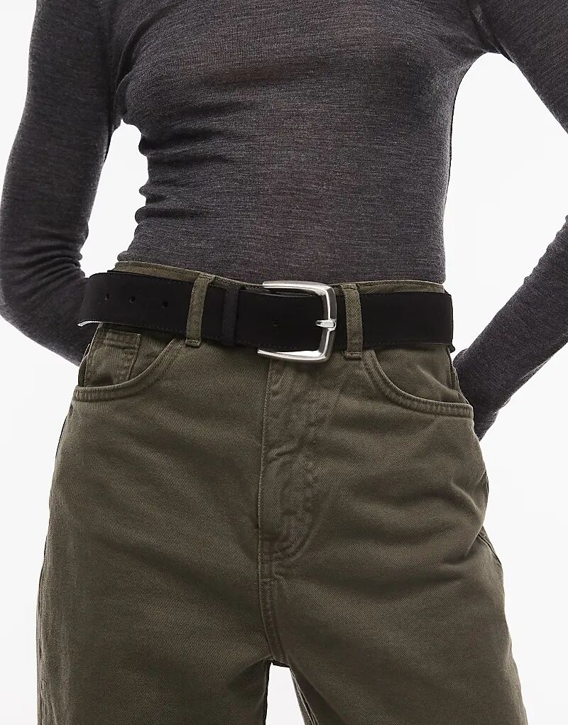 Ремень ARKET премиум-класса из натуральной замши черного цвета 
Ремень ARKET премиум-класса из натуральной замши черного цвета