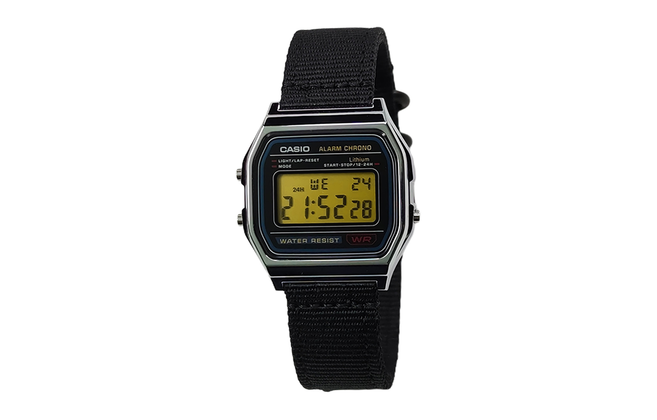 CASIO Кварцевые часы унисекс с нейлоновым ремешком и черным циферблатом
CASIO Кварцевые часы унисекс с нейлоновым ремешком и черным циферблатом