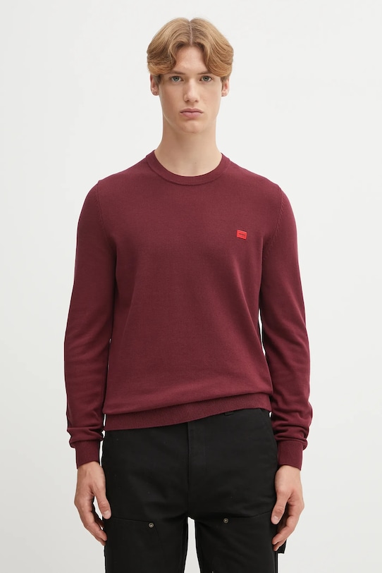 Хлопковый свитер Hugo, бордовый
Хлопковый свитер Hugo, бордовый
