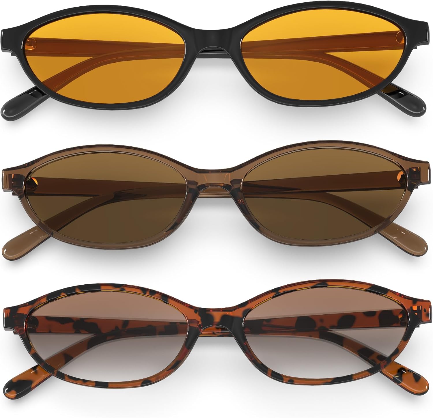 Ретро-солнцезащитные очки овальной формы для женщин, очки «кошачий глаз»: стильные солнцезащитные очки в стиле 90-х, легкие и модные QALLY, (3 Pack)brown/Brown+black/Orange+tortoise/Gradient Brown
Ретро-солнцезащитные очки овальной формы для женщин, очки «кошачий глаз»: стильные солнцезащитные очки в стиле 90-х, легкие и модные QALLY, (3 Pack)brown/Brown+black/Orange+tortoise/Gradient Brown