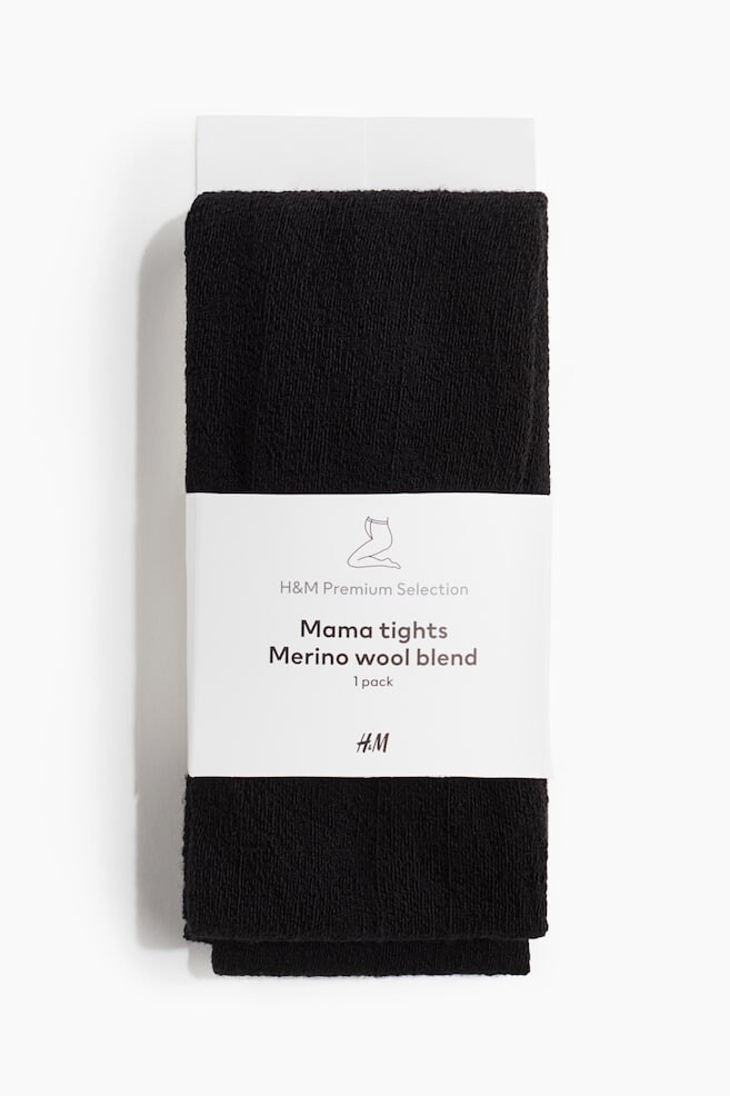 Колготки Mom из смеси шерсти H&M, черный 
Колготки Mom из смеси шерсти H&M, черный