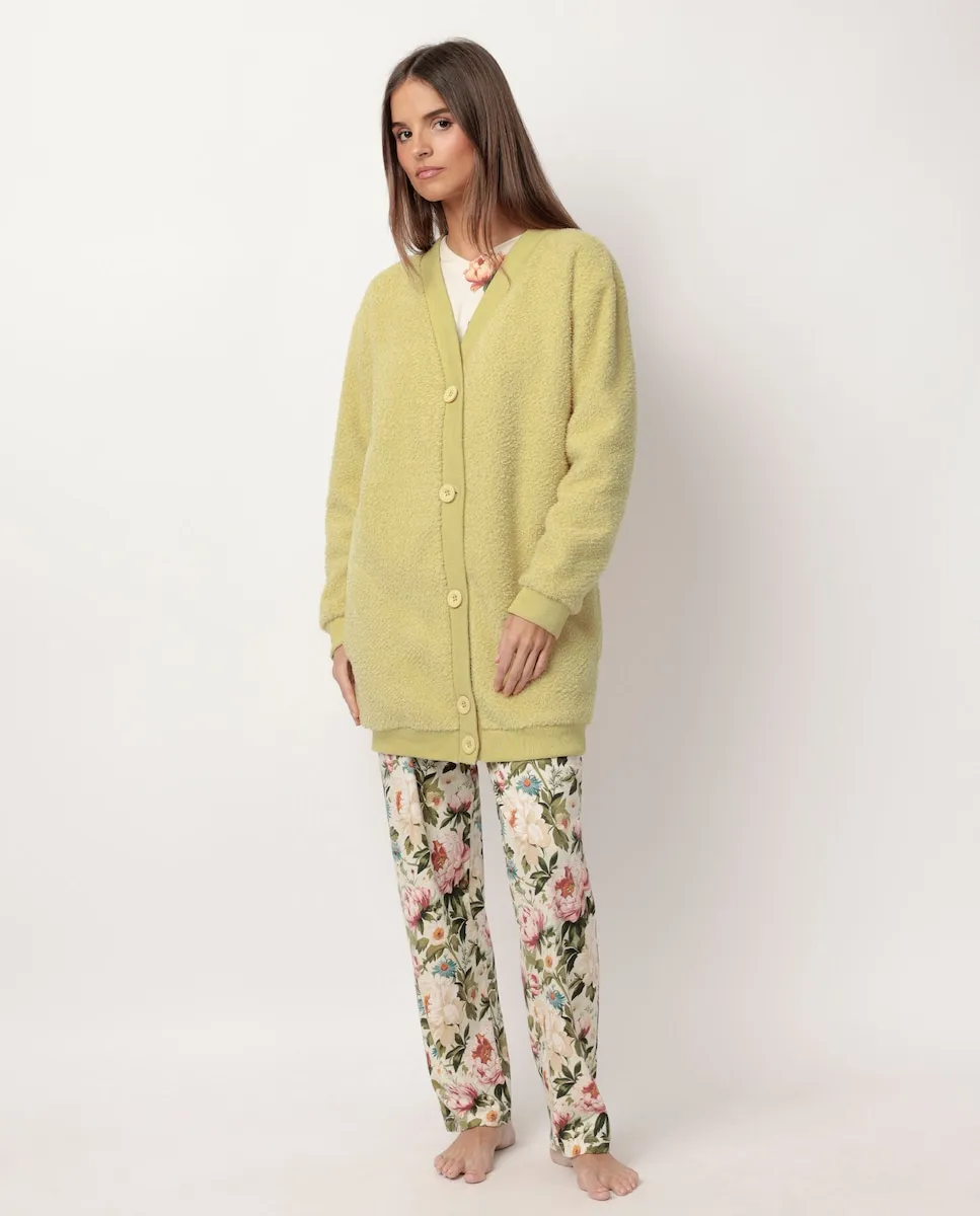 Женский халат с длинными рукавами из теплой ткани светло-зеленого цвета Admas
Женский халат с длинными рукавами из теплой ткани светло-зеленого цвета Admas