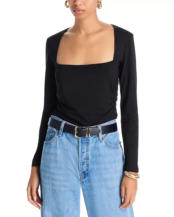 Топ с присборенной талией и квадратным вырезом - эксклюзив Aqua, черный
Топ с присборенной талией и квадратным вырезом - эксклюзив Aqua, черный