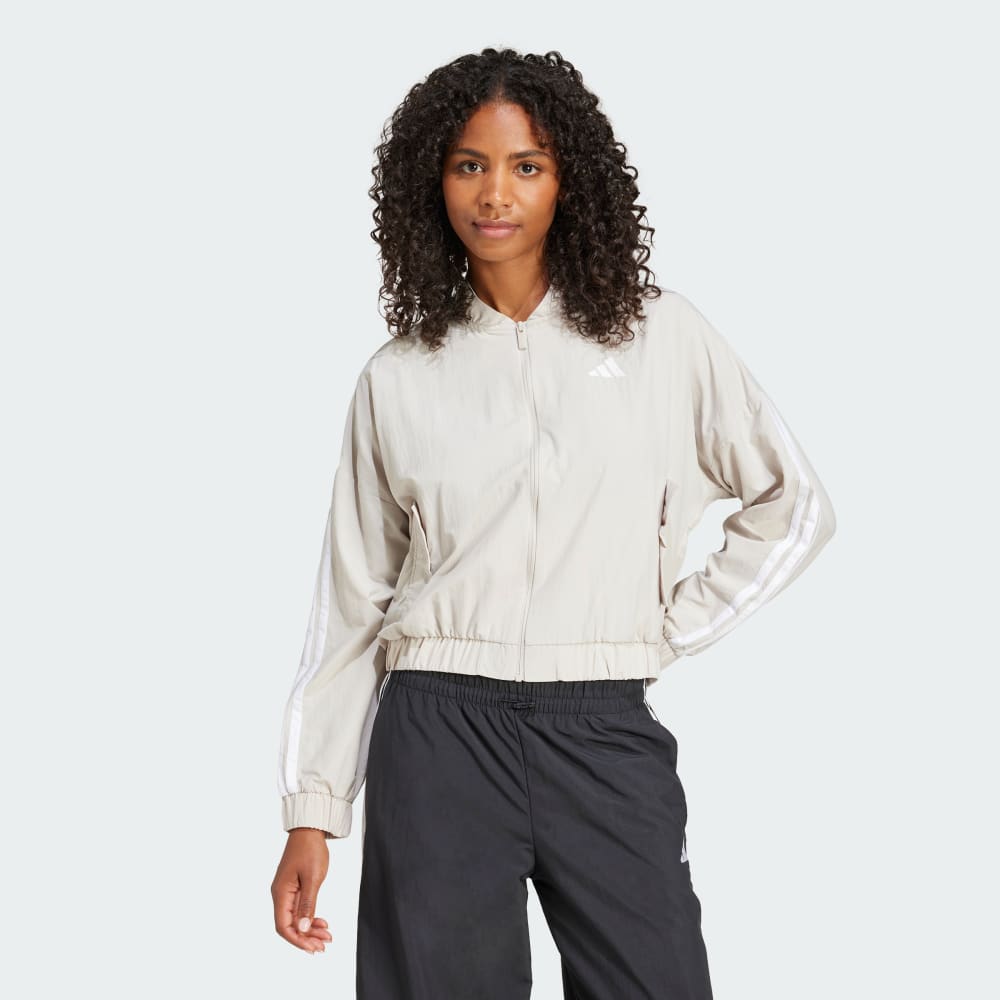 Бомбер Adidas Essentials 3-Stripes Lifestyle Woven Bomber Jacket, цвет Beige/White
Бомбер Adidas Essentials 3-Stripes Lifestyle Woven Bomber Jacket, цвет Beige/White