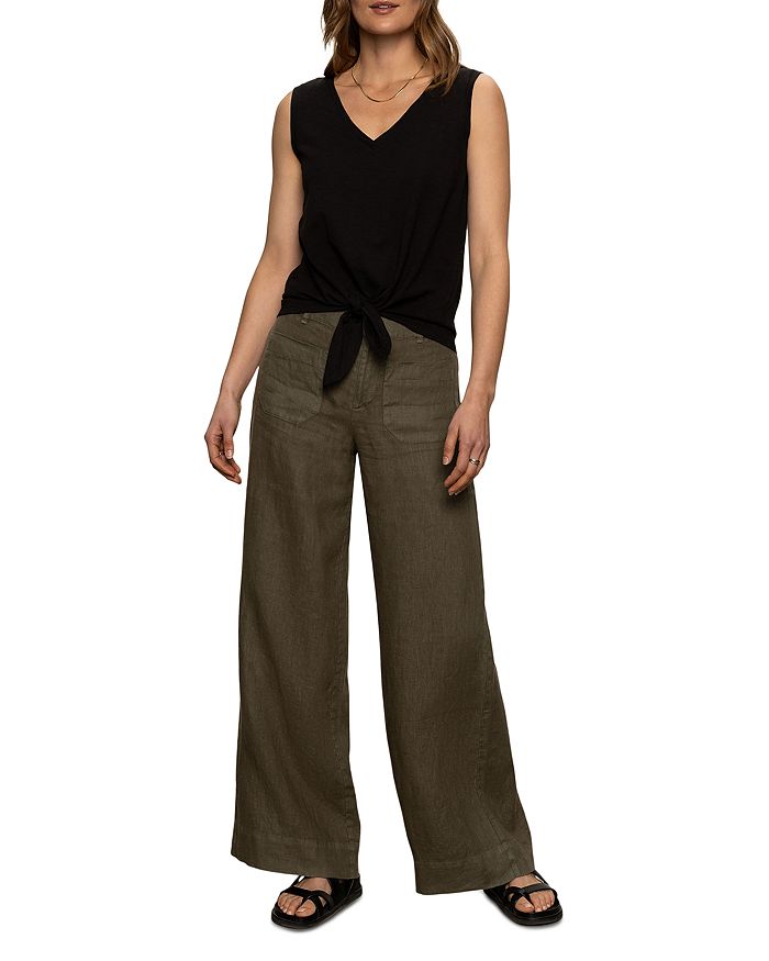 Льняные широкие брюки Marine Sanctuary, зеленый
Льняные широкие брюки Marine Sanctuary, зеленый