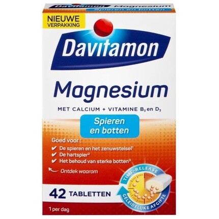 Таблетки Давитамон Магний - Магний с кальцием и витамином D - Для мышц и костей - Диетическая добавка - 42 таблетки магния Davitamon
Таблетки Давитамон Магний - Магний с кальцием и витамином D - Для мышц и костей - Диетическая добавка - 42 таблетки магния Davitamon