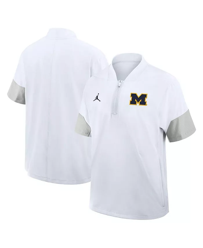 Мужская белая легкая куртка с короткими рукавами Michigan Wolverines 2025 для тренеров (лайтсайд) Jordan
Мужская белая легкая куртка с короткими рукавами Michigan Wolverines 2025 для тренеров (лайтсайд) Jordan