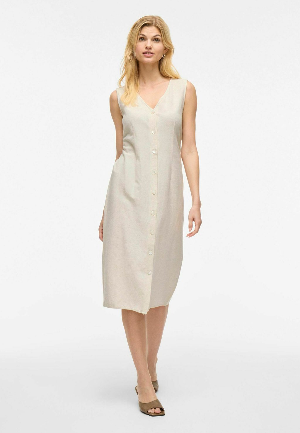 Платье-рубашка ÄRMELLOSES VILA, бежевый
Платье-рубашка ÄRMELLOSES VILA, бежевый