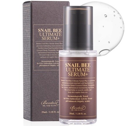Snail Bee Ultimate Serum 35 мл Успокаивающая и питательная сыворотка для лица, Benton
Snail Bee Ultimate Serum 35 мл Успокаивающая и питательная сыворотка для лица, Benton