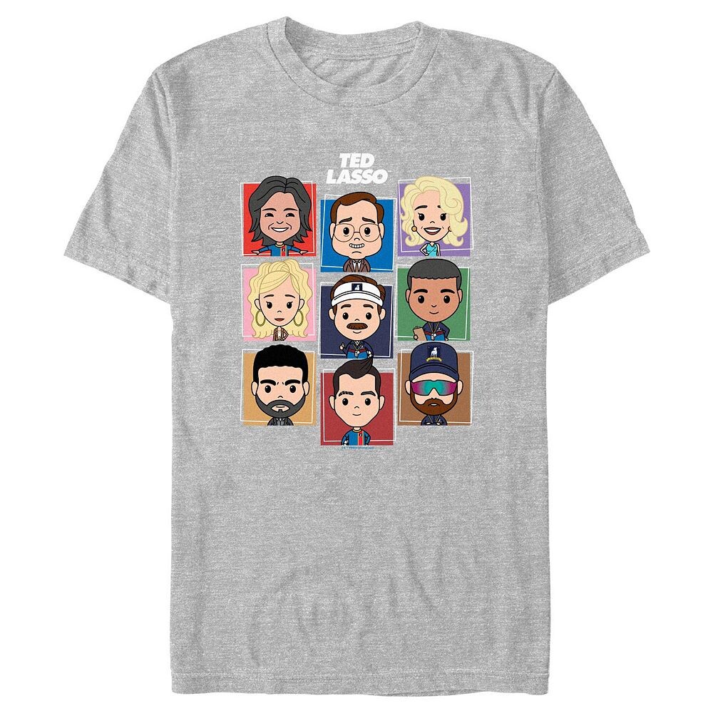 Мужская футболка с милым рисунком персонажей мультфильма Ted Lasso Licensed Character, цвет Athletic Heather
Мужская футболка с милым рисунком персонажей мультфильма Ted Lasso Licensed Character, цвет Athletic Heather