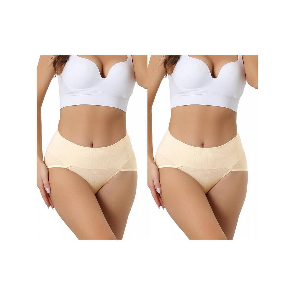 2 упаковки женских эластичных трусов больших размеров с высокой талией, трусов с контролем живота ALLEGRA K, бежевый
2 упаковки женских эластичных трусов больших размеров с высокой талией, трусов с контролем живота ALLEGRA K, бежевый