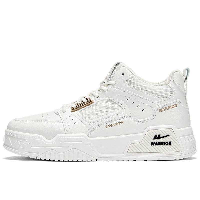 WARRIOR Мужские скейтерские кроссовки мид-топ белые черно-белые серо-бежевые бежевые, цвет Beige 
WARRIOR Мужские скейтерские кроссовки мид-топ белые черно-белые серо-бежевые бежевые, цвет Beige