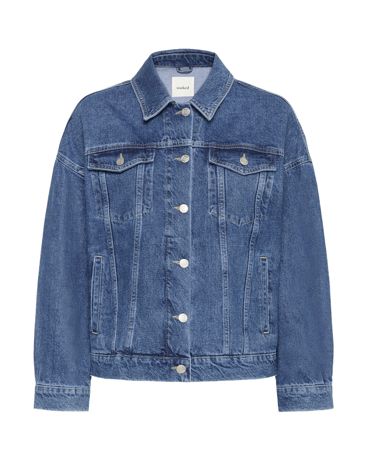 SOAKED IN LUXURY Куртка межсезонная 'SLNamira' в синем дениме
SOAKED IN LUXURY Куртка межсезонная 'SLNamira' в синем дениме