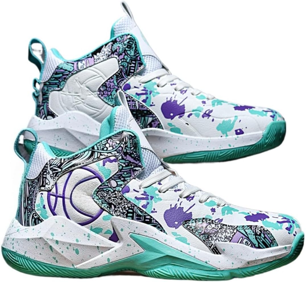 Мужские высокие баскетбольные кроссовки Spedify - дышащие, с амортизацией, нескользящие унисекс кроссовки для фитнеса и уличного баскетбола, белый/зеленый
Мужские высокие баскетбольные кроссовки Spedify - дышащие, с амортизацией, нескользящие унисекс кроссовки для фитнеса и уличного баскетбола, белый/зеленый