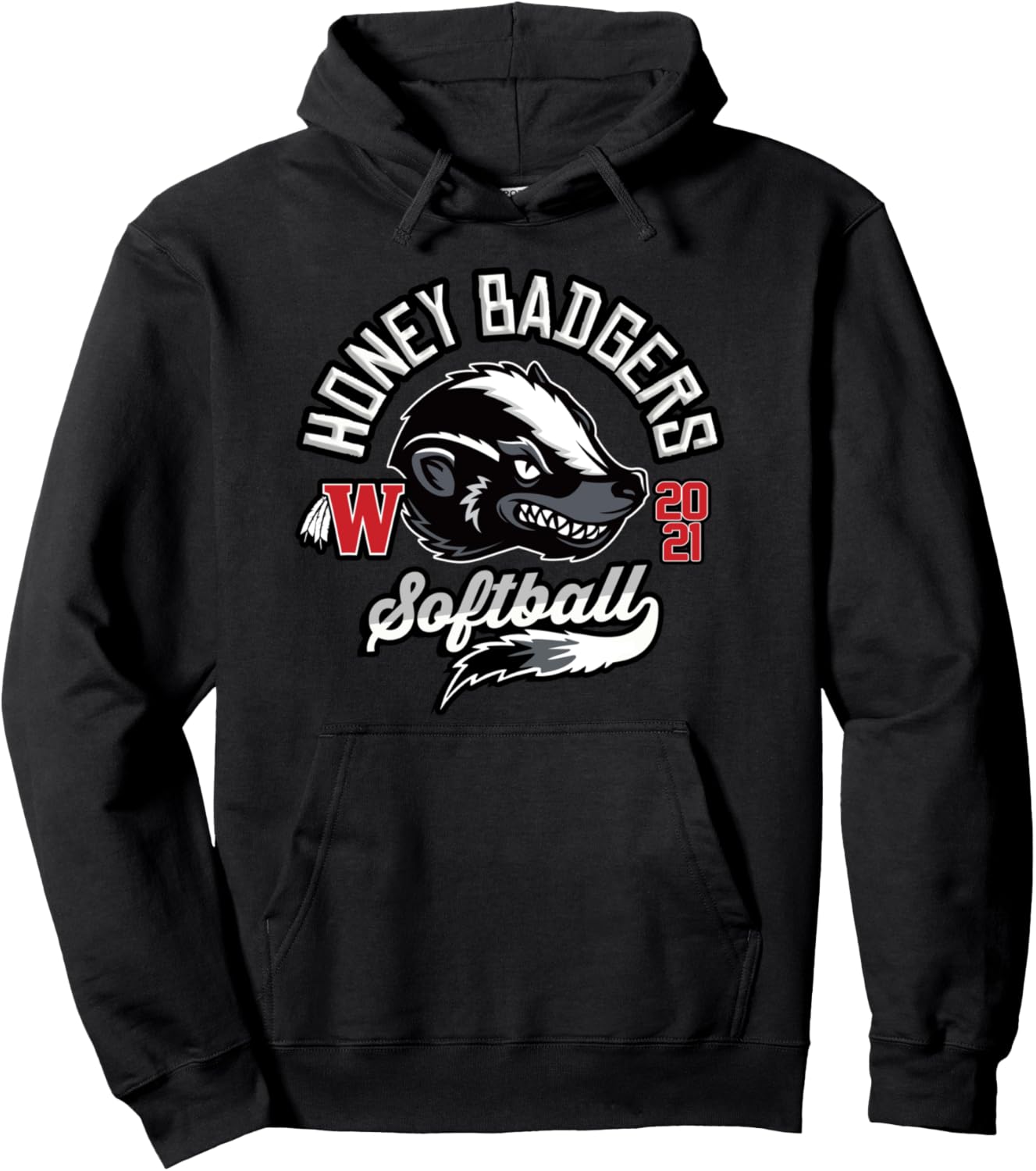 Худи с символикой софтбольной команды «Медовый барсук» Honey Badger Softball, черный
Худи с символикой софтбольной команды «Медовый барсук» Honey Badger Softball, черный