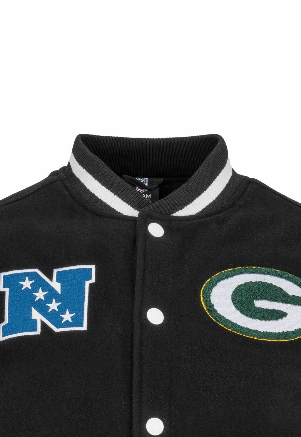 Куртка-бомбер VARSITY NFL SIDELINE BAY PACKERS New Era, цвет black
Куртка-бомбер VARSITY NFL SIDELINE BAY PACKERS New Era, цвет black