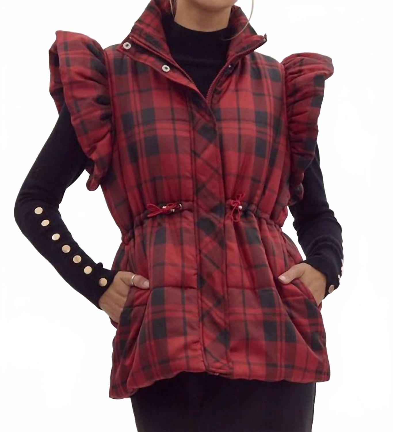 Жилет Tara в красно-черном цвете Entro
Жилет Tara в красно-черном цвете Entro