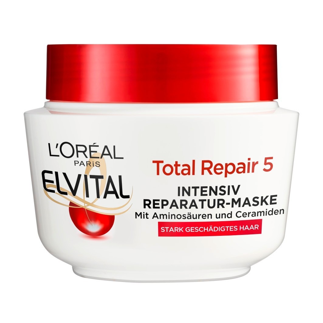 Маска для волос elvital total repair 5 Loreal Paris, объем 300 мл
Маска для волос elvital total repair 5 Loreal Paris, объем 300 мл