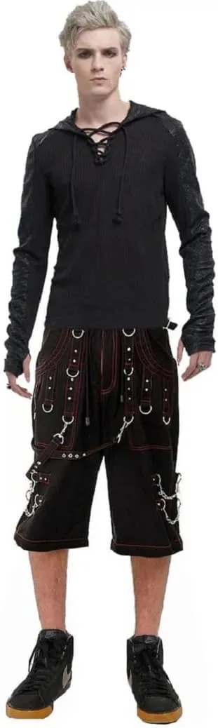 Мужские шорты Casual Hiking с красной нитью и металлическими заклепками Darkrock
Мужские шорты Casual Hiking с красной нитью и металлическими заклепками Darkrock