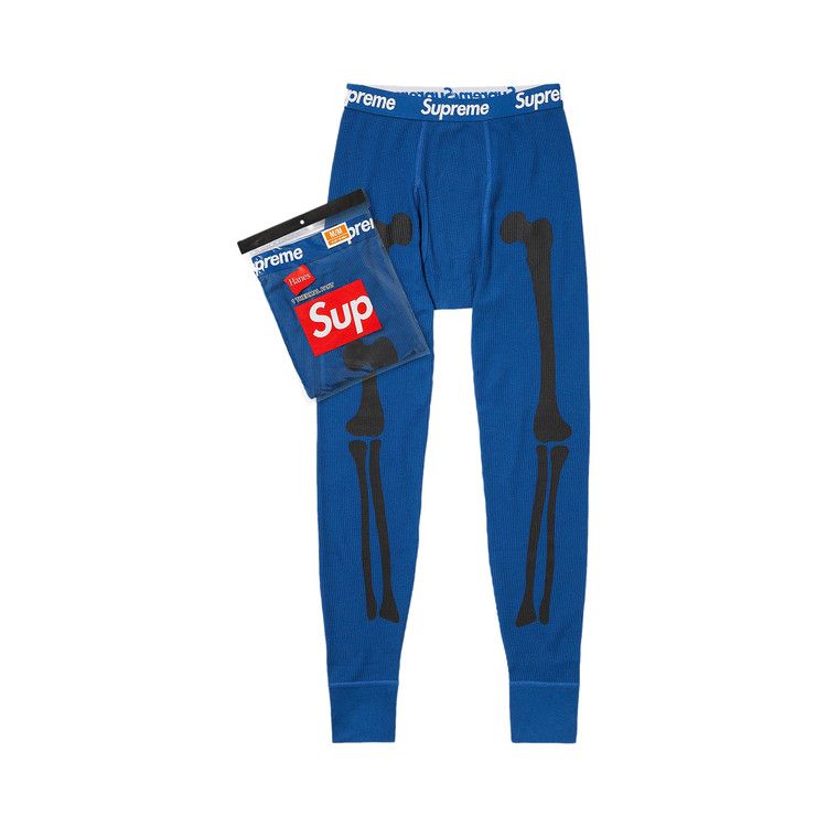 Брюки Supreme x Hanes Bones Thermal Pant (1 Pack), Blue
Брюки Supreme x Hanes Bones Thermal Pant (1 Pack), Blue