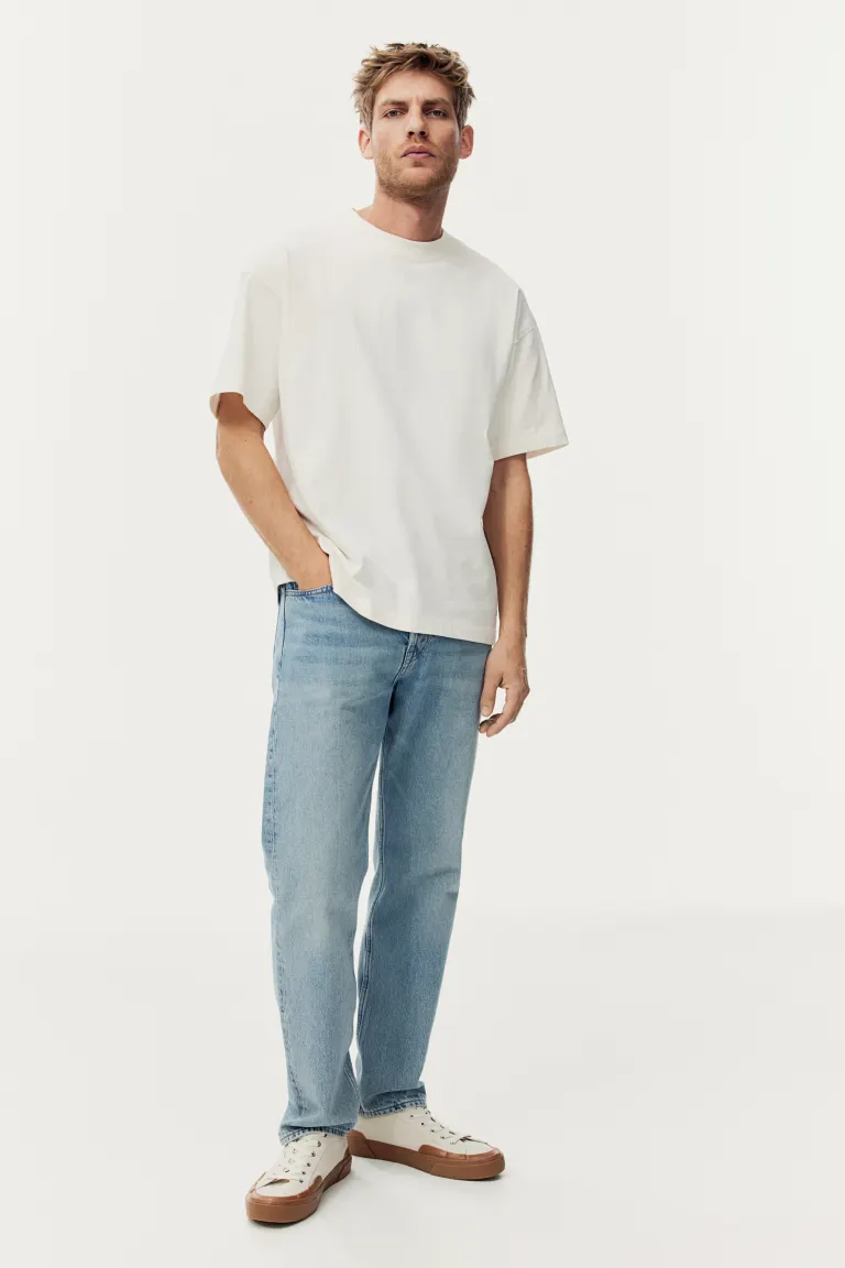 Прямые обычные джинсы H&M, синий
Прямые обычные джинсы H&M, синий