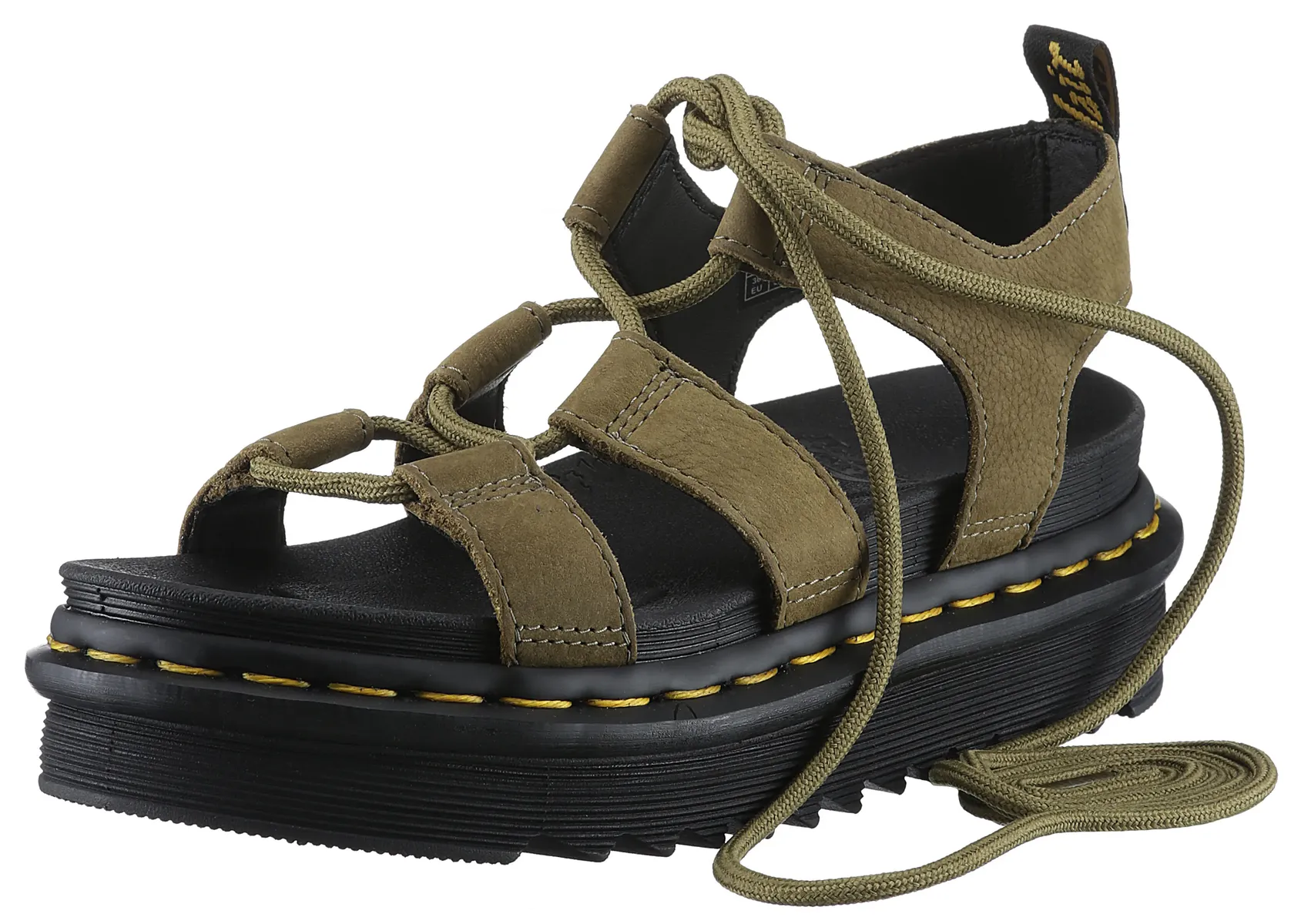 Босоножки на платформе DR. MARTENS "Nartilla Hydro", летняя обувь, босоножки, каблук-платформа, с изысканной шнуровкой, оливковый
Босоножки на платформе DR. MARTENS "Nartilla Hydro", летняя обувь, босоножки, каблук-платформа, с изысканной шнуровкой, оливковый
