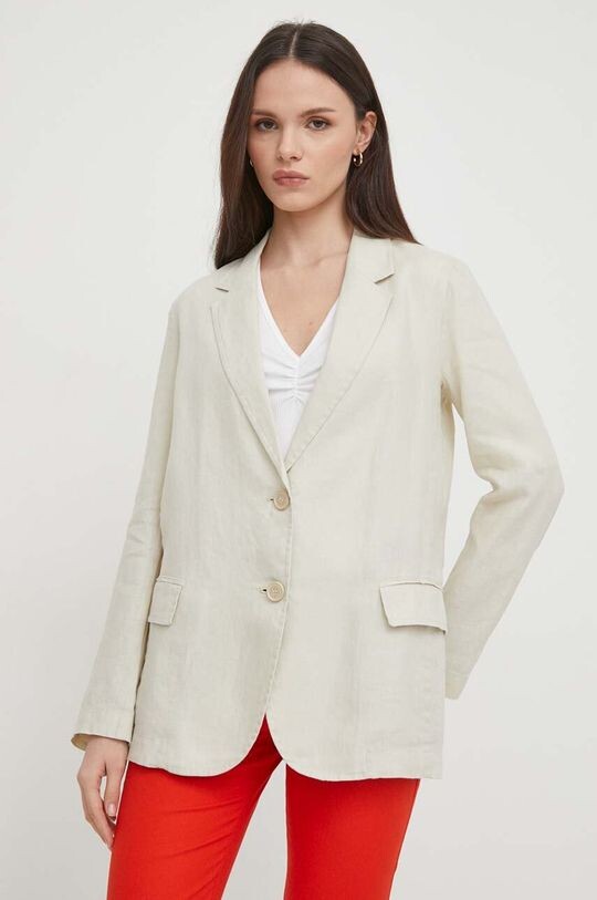 Льняная куртка United Colors of Benetton, бежевый
Льняная куртка United Colors of Benetton, бежевый