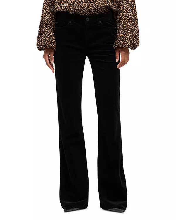 Длинные джинсы-клеш черного бархатного цвета 7 For All Mankind, черный
Длинные джинсы-клеш черного бархатного цвета 7 For All Mankind, черный