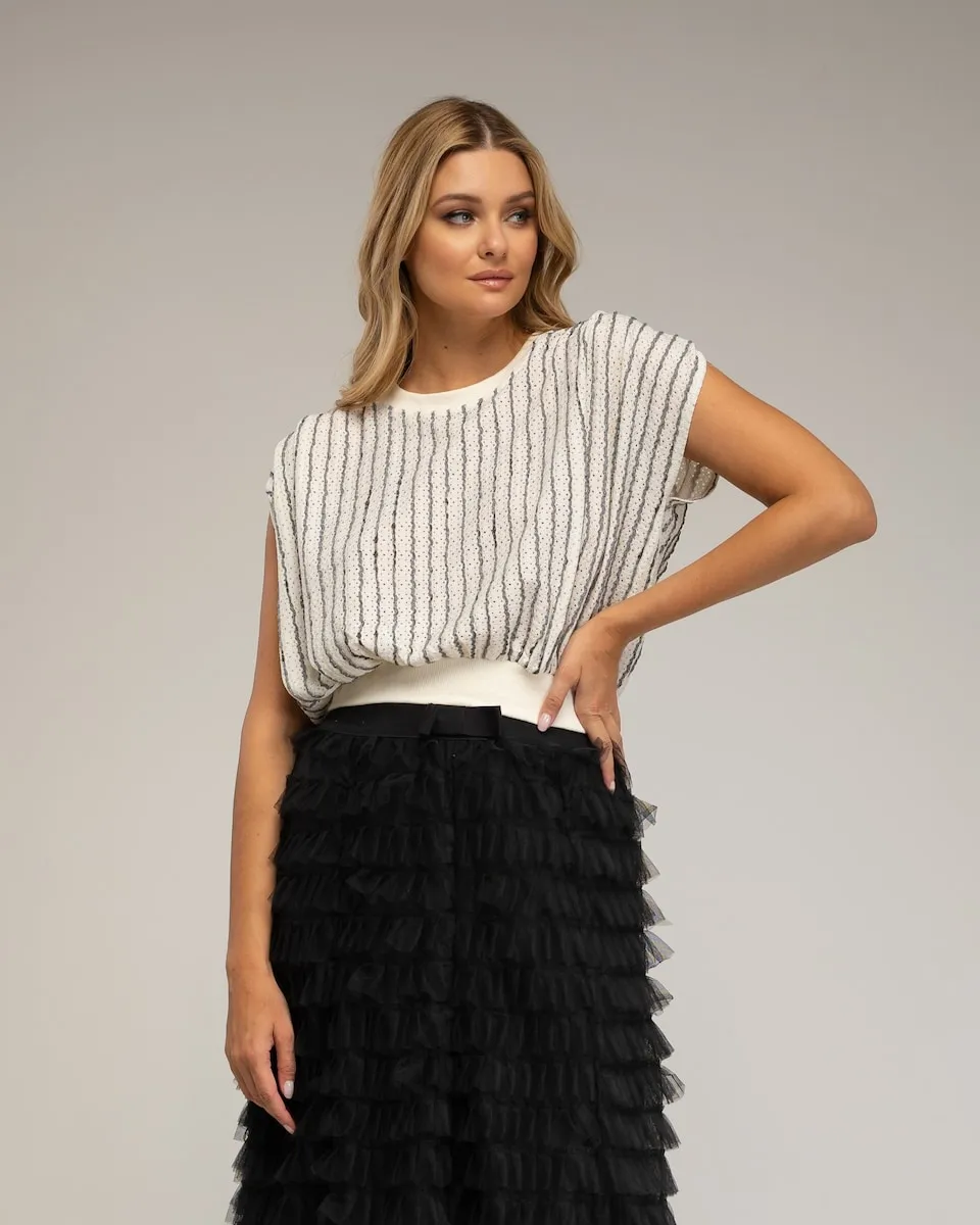 Женский топ без рукавов с эластичной талией Tantra, белый/черный
Женский топ без рукавов с эластичной талией Tantra, белый/черный